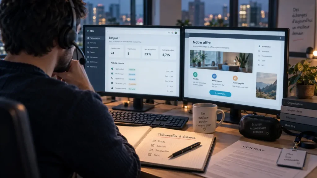 Téléconseiller en télétravail : 4 vérifications avant de postuler